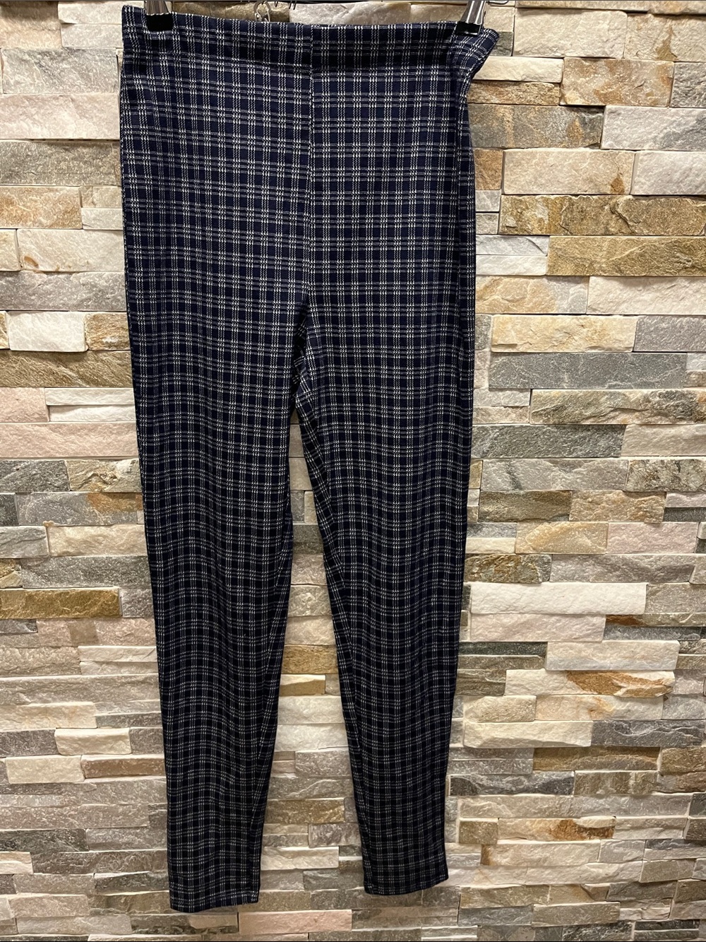 Forever 21 Navy Plaid Stretch Men's Pants